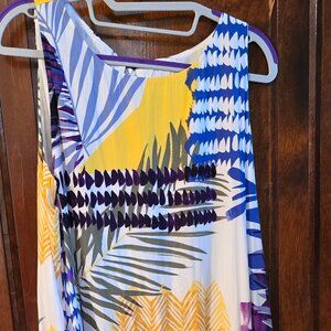 Chico Tie-Back Collage Print Trapeze Dress